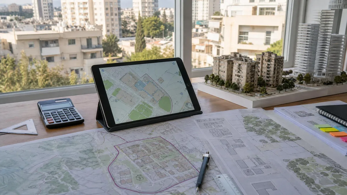 בדיקת היתכנות ראשונית לפינוי־בינוי באמצעות שכבות GIS, קדסטר ותכנון